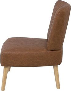 Beliani Fotel ekoskóra brązowy VAASA 3