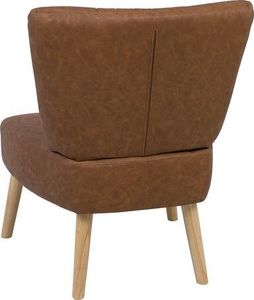 Beliani Fotel ekoskóra brązowy VAASA 4