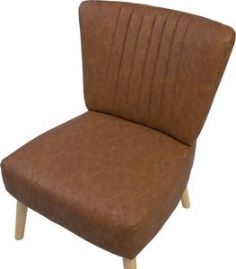 Beliani Fotel ekoskóra brązowy VAASA 5