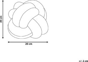Beliani Poduszka dekoracyjna supeł 20 x 20 cm czarna MALNI 3