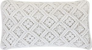Beliani Poduszka dekoracyjna makrama 30 x 50 cm biała ALATEPE 1