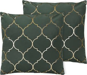 Beliani Zestaw 2 poduszek dekoracyjnych marokańska koniczyna 45 x 45 cm zielony ALYSSUM 1
