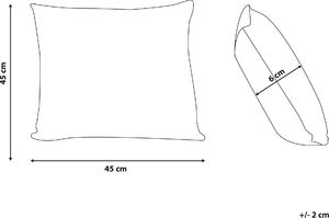 Beliani Poduszka dekoracyjna 45 x 45 cm wielokolorowa ABELIA 2