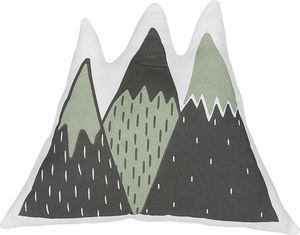 Beliani Poduszka dla dzieci góry 60 x 50 cm zielono-czarna INDORE 1