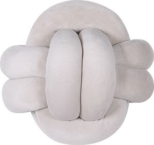 Beliani Poduszka dekoracyjna supeł 20 x 20 cm szary MALNI 2