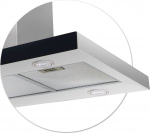 Okap Berdsen Okap kuchenny 90 cm Inox Berdsen BE-90E () - 4909 10