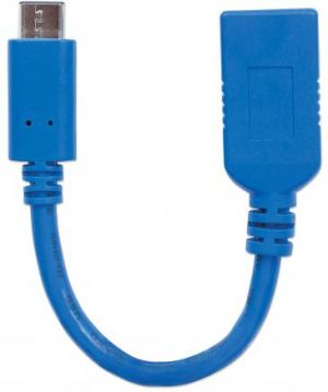 Adapter USB Manhattan USB-A - USB-C Niebieski  (353540) 4