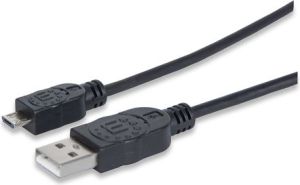 Kabel USB Manhattan USB A -> micro USB B 1m 393874 1