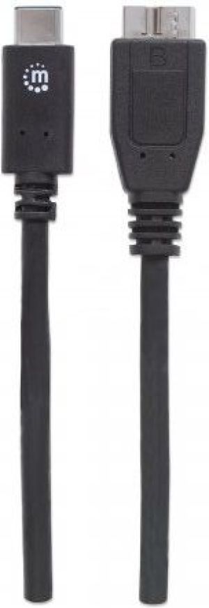 Kabel USB Manhattan USB-C - USB-C 1 m Czarny (353397) 3