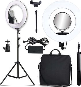 Lampa pierścieniowa Asato  240W Kosmetyczna Led Z Uchwytem Na Telefon Statyw 200 Cm 1