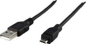 Kabel USB Schwaiger USB-A - microUSB 1 m Czarny (CK1511533) 1