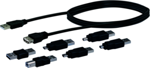 Kabel USB Schwaiger USB-A - Uniwersalne 1.5 m Czarny (CAUSET531) 1