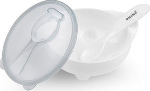 Akuku AKUKU Miseczka z Łyżeczką i Pokrywką Biała 2