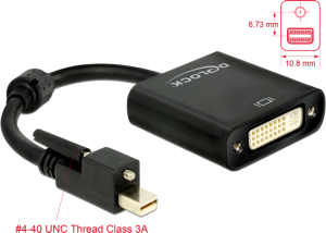 Adapter AV Delock DisplayPort Mini - DVI-I czarny (62639) 1