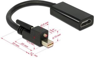 Adapter AV Delock DisplayPort Mini - HDMI czarny (62640) 2