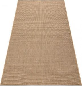 Dywany Łuszczów DYWAN SZNURKOWY SIZAL FLOORLUX 20580 gładki, jednolity, jednokolorowy - natural / coffee, 160x230 cm 1