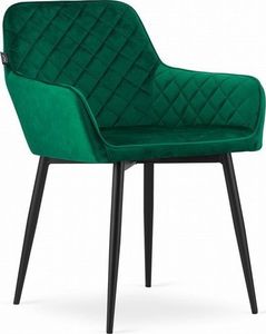 Mufart 2 szt. Krzesło MOMA - aksamit zielony / nogi czarne 1