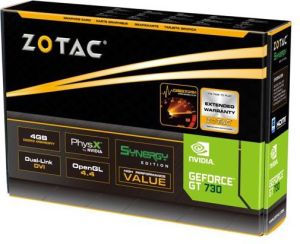 Karta graficzna Zotac GeForce GT 730 Synergy Edition 4GB DDR3 (128 bit) 2x DVI, miniHDMI, BOX (ZT-71109-10L) 6