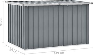 Skrzynia ogrodowa vidaXL 149x99x93 cm Szary 8