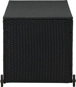 Skrzynia ogrodowa vidaXL 120x65x61 cm z kółkami Czarny 3