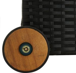 Skrzynia ogrodowa vidaXL 120x65x61 cm z kółkami Czarny 6