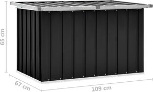 Skrzynia ogrodowa vidaXL 109x67x65 cm Antracyt 8