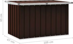Skrzynia ogrodowa vidaXL 109x67x65 cm Brąz 8