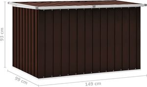 Skrzynia ogrodowa vidaXL 149x99x93 cm Brąz 8