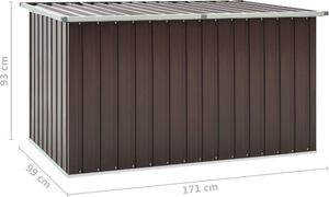 Skrzynia ogrodowa vidaXL 171x99x93 cm Brąz 8