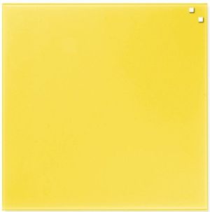 NAGA Szklana tablica magnetyczna żółta 45x45 (10740) 1