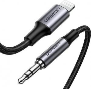 Kabel USB Ugreen Lightning - mini Jack 3.5 mm 1 m Szary (70509) 1