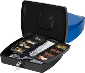 Q-Connect Kasetka na pieniądze Q-CONNECT, ekstra duża, 325x85x235mm, niebieska 2