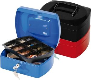 Q-Connect Kasetka na pieniądze Q-CONNECT, średnia, 205x85x160mm, czerwona 2