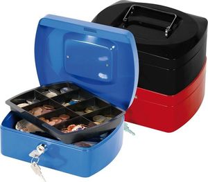 Q-Connect Kasetka na pieniądze Q-CONNECT, średnia, 205x85x160mm, niebieska 2