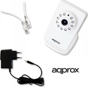 Kamera IP Approx! Aparat Fotograficzny IP approx! APPIP03HDP2P HD IR P2P micro SD Wifi Biały 1