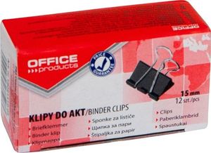 Office Products Klipy do dokumentów, 15mm, 12 szt., czarne 1