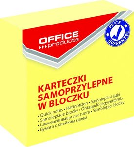Office Products Mini kostka samoprzylepna OFFICE PRODUCTS, 50x50mm, 1x400 kart., pastel, jasnożółta 1