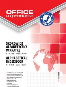 Office Products Skorowidz OFFICE PRODUCTS, A5, w kratkę, alfabetyczny, twarda okładka, 96 kart., 70gsm 1