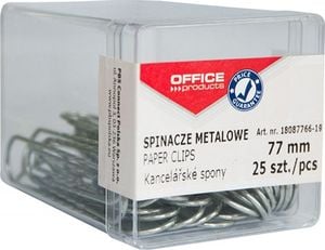 Office Products Spinacze metalowe 77mm, w pudełku, 25szt., srebrne 1