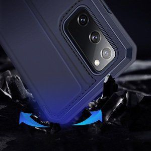 Dux Ducis DUX DUCIS Skin X kabura etui pokrowiec z klapką Samsung Galaxy S20 FE 5G niebieski 16