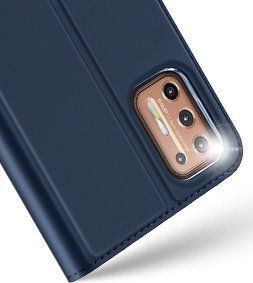 Dux Ducis Etui MOTOROLA MOTO G9+ PLUS z klapką Dux Ducis skórzane Skin Leather granatowe 15