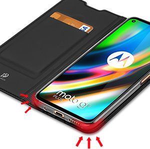 Dux Ducis Etui MOTOROLA MOTO G9+ PLUS z klapką Dux Ducis skórzane Skin Leather czarne 13