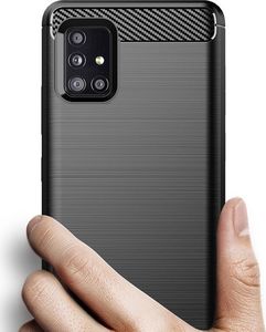 Hurtel Carbon Case elastyczne etui pokrowiec Samsung Galaxy M31s niebieski 9