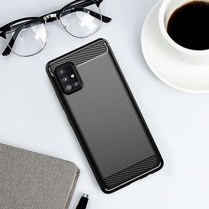 Hurtel Carbon Case elastyczne etui pokrowiec Samsung Galaxy M51 niebieski 5
