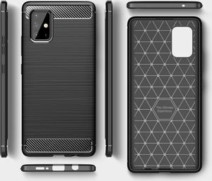 Hurtel Carbon Case elastyczne etui pokrowiec Samsung Galaxy M51 niebieski 6