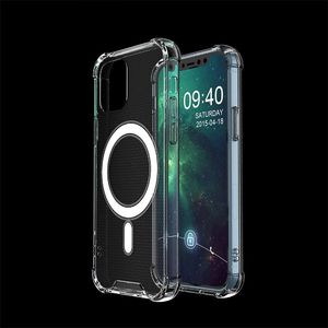 Hurtel Clear Magnetic Case MagSafe pancerne żelowe elastyczne etui do iPhone 12 Pro / iPhone 12 przezroczysty 6