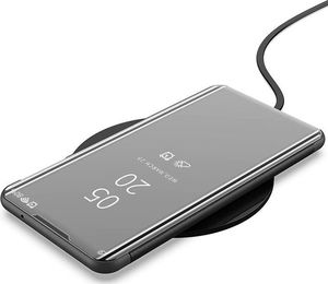 Hurtel Clear View Case futerał etui z klapką Samsung Galaxy M51 czarny 2