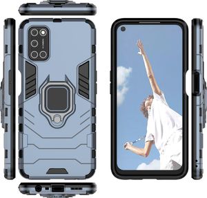 Hurtel Ring Armor pancerne hybrydowe etui pokrowiec + magnetyczny uchwyt Oppo A72 / A52 niebieski 4