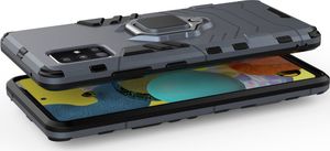 Hurtel Ring Armor pancerne hybrydowe etui pokrowiec + magnetyczny uchwyt Samsung Galaxy A51 5G czarny 3