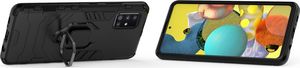 Hurtel Ring Armor pancerne hybrydowe etui pokrowiec + magnetyczny uchwyt Samsung Galaxy A51 5G czarny 6